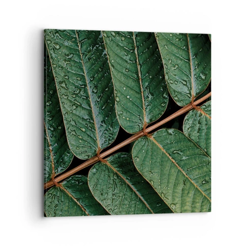 Obraz na plátne - V zelenom rytme - 70x70 cm