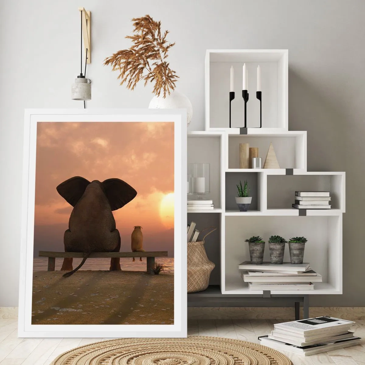 Plagát v bielom ráme - Je skvelé spolu mlčať - 30x40 cm