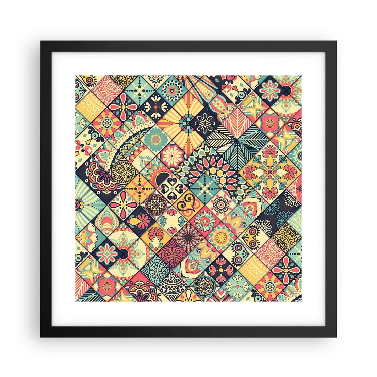 Plagát v čiernom ráme - Marocká vízia - 40x40 cm