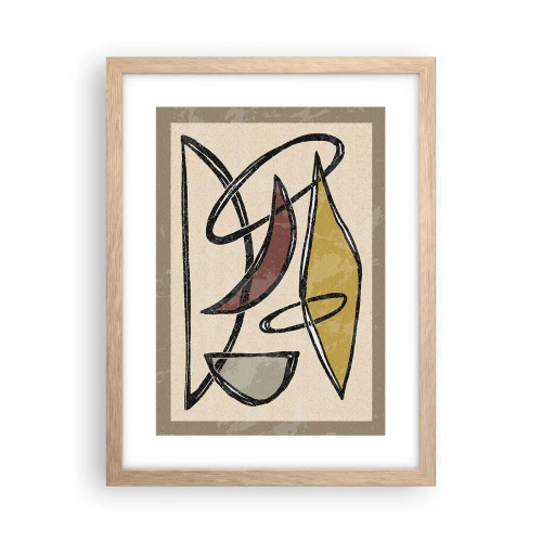 Plagát v ráme zo svetlého duba - Zvisle a vodorovne - 30x40 cm