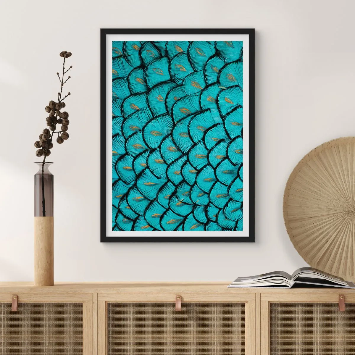 Plagát v čiernom ráme - Veľká slávnosť peria - 70x100 cm