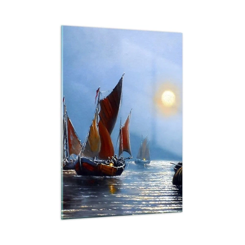 Obraz na skle - Nočný rybolov - 50x70 cm