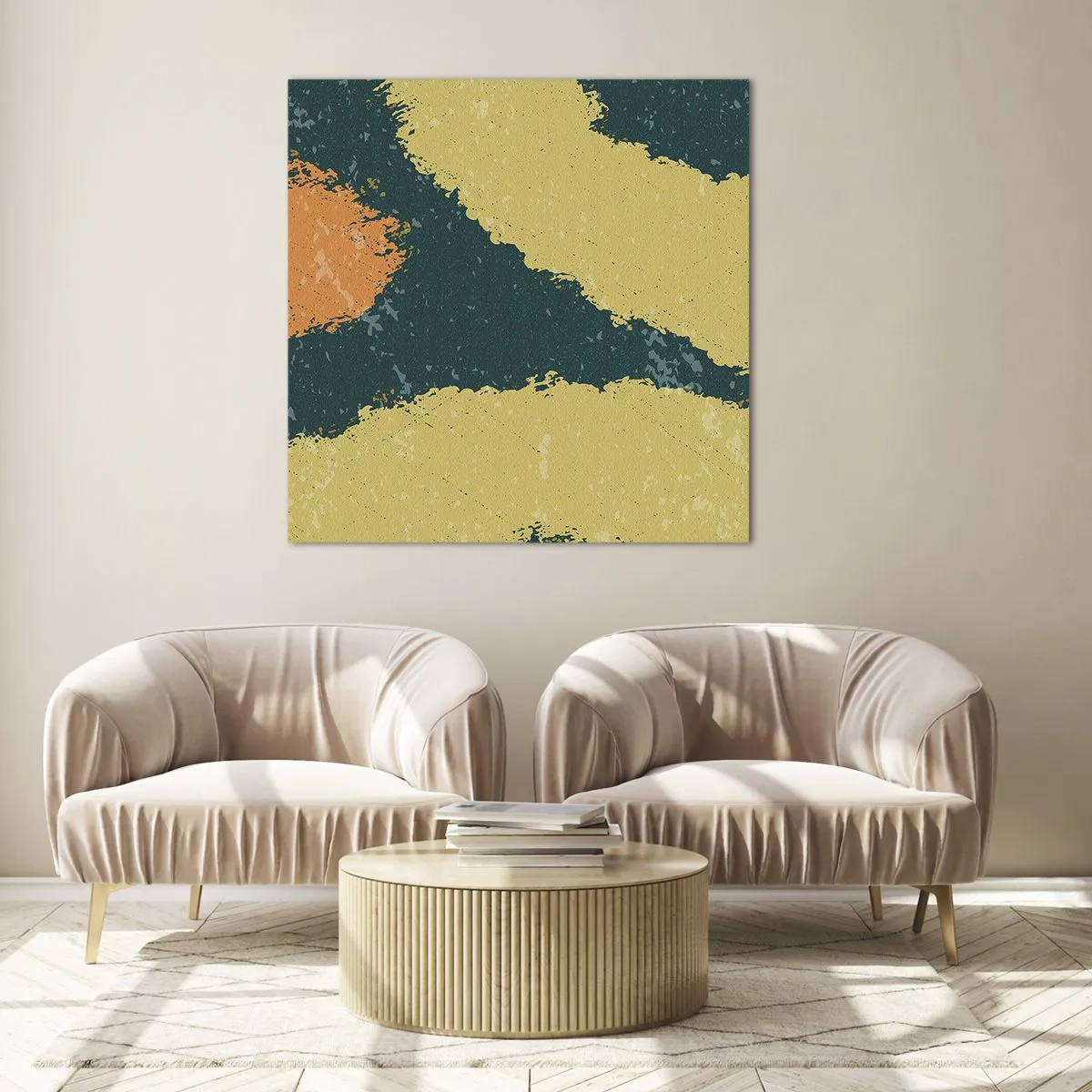 Obraz na skle - Abstrakcia – spomalený pohyb - 40x40 cm