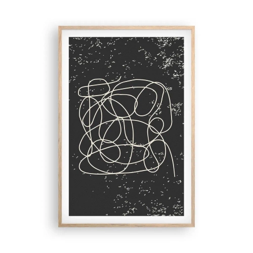 Plagát v ráme zo svetlého duba - Túlanie myslí - 61x91 cm