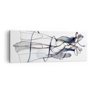 Obraz na plátne - Štúdia o dotyku - 140x50 cm