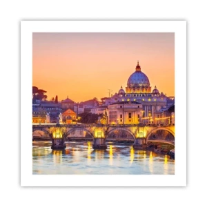 Plagát - Súmrak nad Večným mestom - 50x50 cm