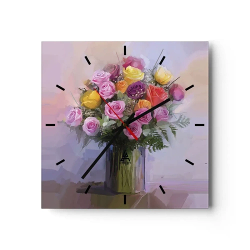 Nástenné hodiny - Zachytená krása - 30x30 cm