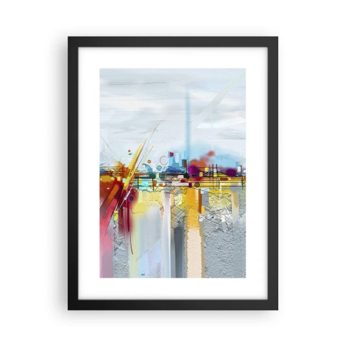 Plagát v čiernom ráme - Most radosti nad riekou života - 30x40 cm