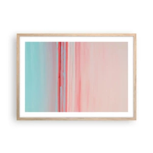 Plagát v ráme zo svetlého duba - Abstrakcia za úsvitu - 70x50 cm