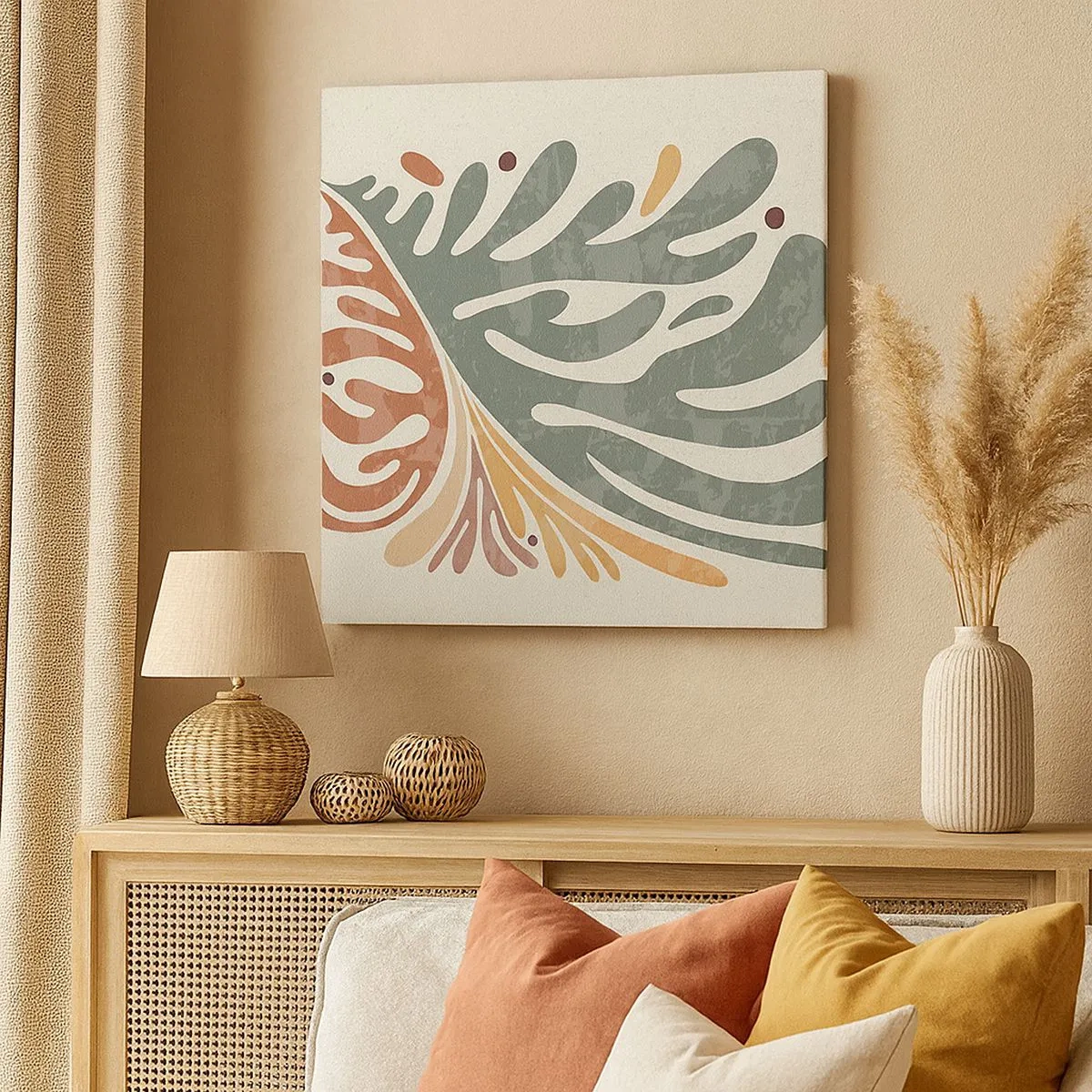 Obraz na plátne - Viacfarebný list - 30x30 cm