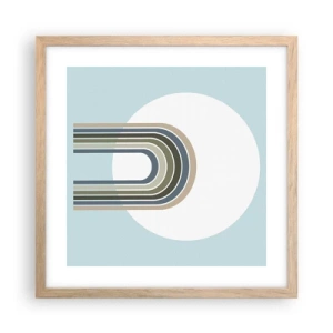 Plagát v ráme zo svetlého duba - Neodolateľná príťažlivosť - 40x40 cm