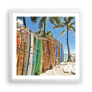 Plagát v bielom ráme - Slnečná zábava - 50x50 cm