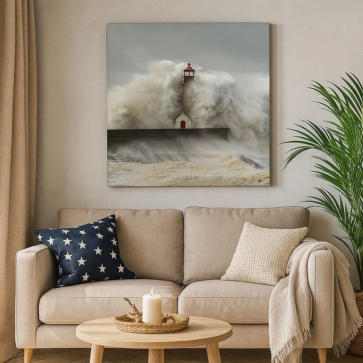 Obraz na plátne - Hnev oceánu - 30x30 cm