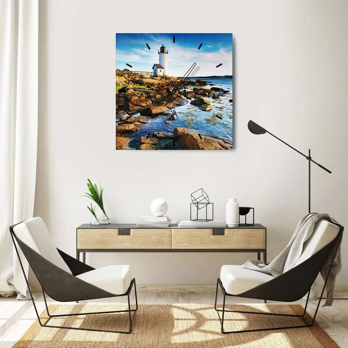 Nástenné hodiny - Vráťte sa šťastne, čakám - 30x30 cm