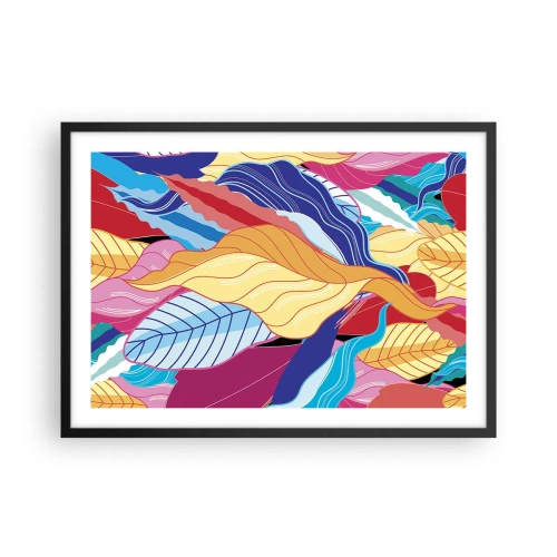 Plagát v čiernom ráme - Farebný neporiadok - 70x50 cm