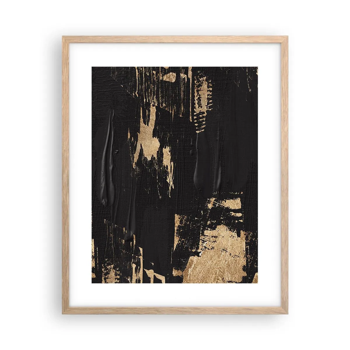 Plagát v ráme zo svetlého duba - Stopa dotyku - 40x50 cm