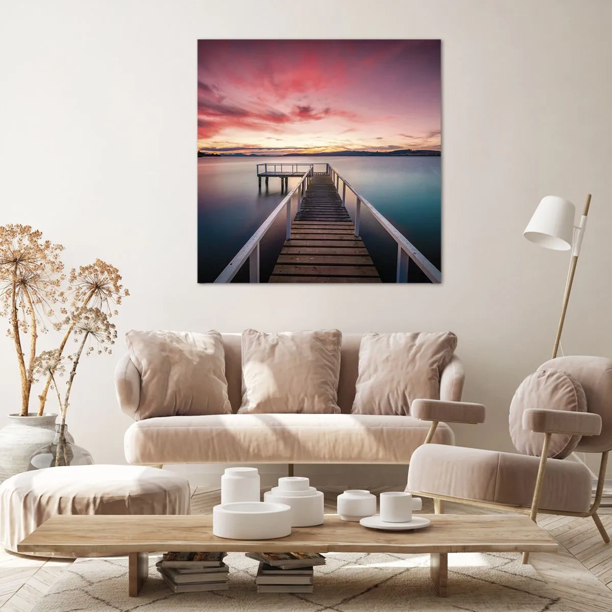 Obraz na plátne - Jemný plameň večera - 70x70 cm