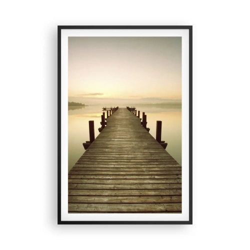 Plagát v čiernom ráme - Úsvit, svitanie, svetlo - 61x91 cm