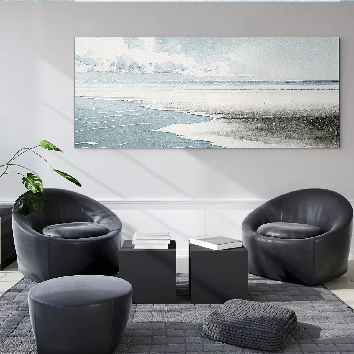 Obraz na skle - Jemný príliv - 100x40 cm