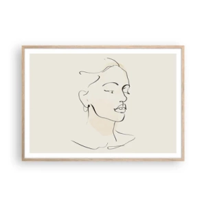 Plagát v ráme zo svetlého duba - Výrazným ťahom - 100x70 cm