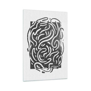Obraz na skle - Abstrakcia: tanec radosti - 70x100 cm