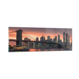 Obraz na skle - Ponorené do ľaliového ticha - 90x30 cm