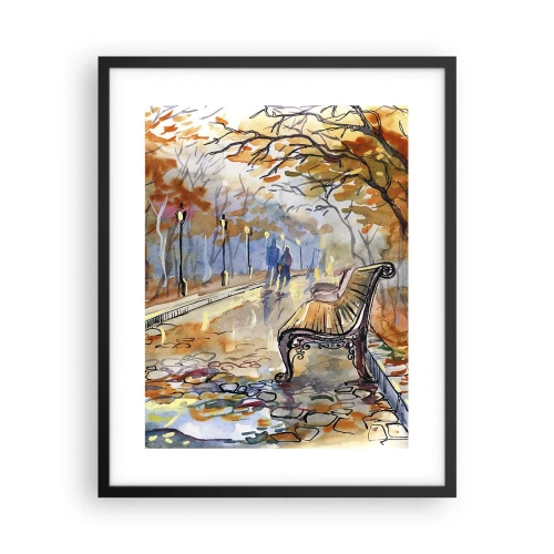 Plagát v čiernom ráme - Spoločne putovať jeseňou - 40x50 cm