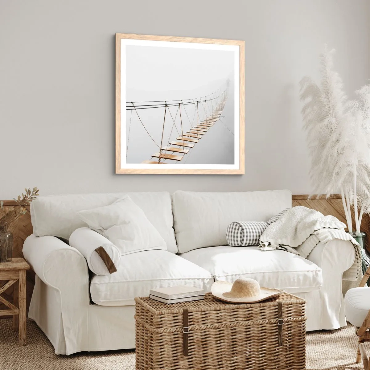 Plagát v ráme zo svetlého duba - Kam vás zavedie? - 30x30 cm