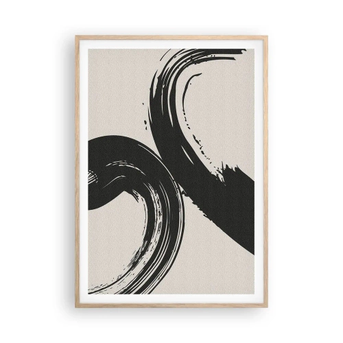 Plagát v ráme zo svetlého duba - S rozmachom a dookola - 70x100 cm
