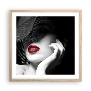 Plagát v ráme zo svetlého duba - Štúdia v šarlátovej - 50x50 cm