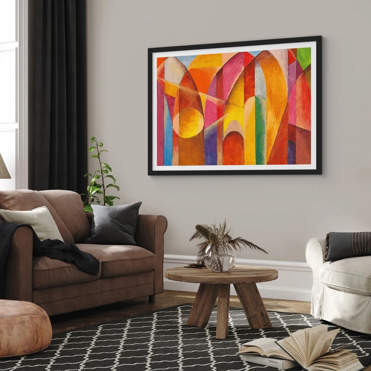 Plagát v čiernom ráme - Katedrála slnka - 50x40 cm