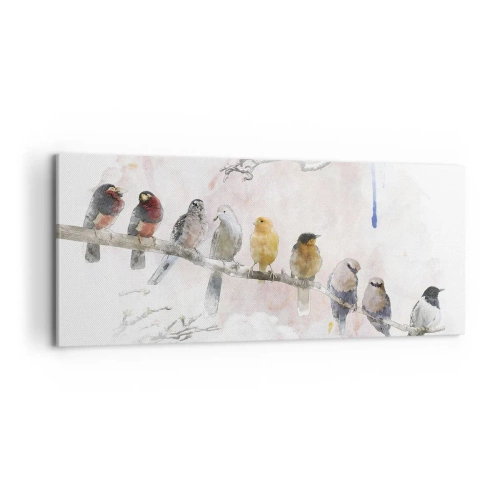 Obraz na plátne - Okrídlené stretnutie - 100x40 cm