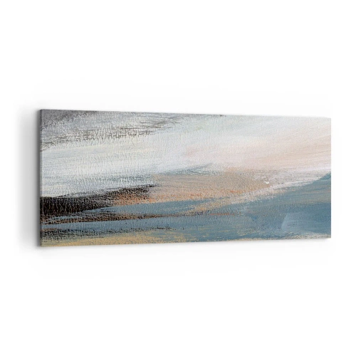Obraz na plátne - Abstrakcia: severná krajina - 100x40 cm