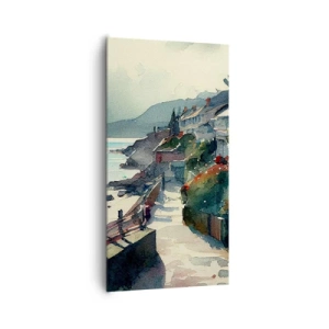 Obraz na plátne - Stredomorské mestečko - 65x120 cm