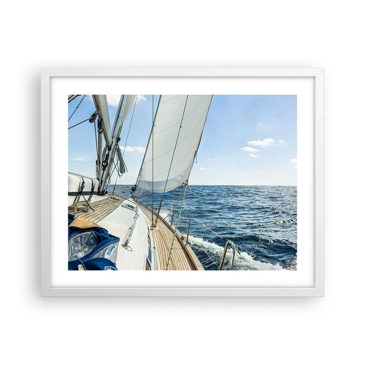 Plagát v bielom ráme - Ahoj, dobrodružstvo - 50x40 cm