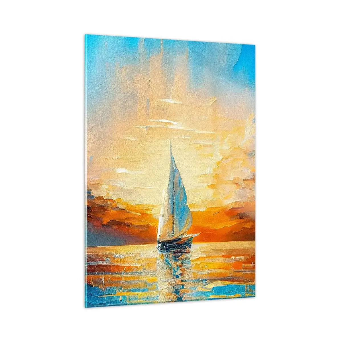 Obraz na skle - Plavba v zlate - 50x70 cm