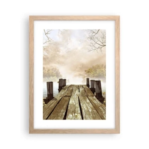 Plagát v ráme zo svetlého duba - Jemný smútok jesene - 30x40 cm