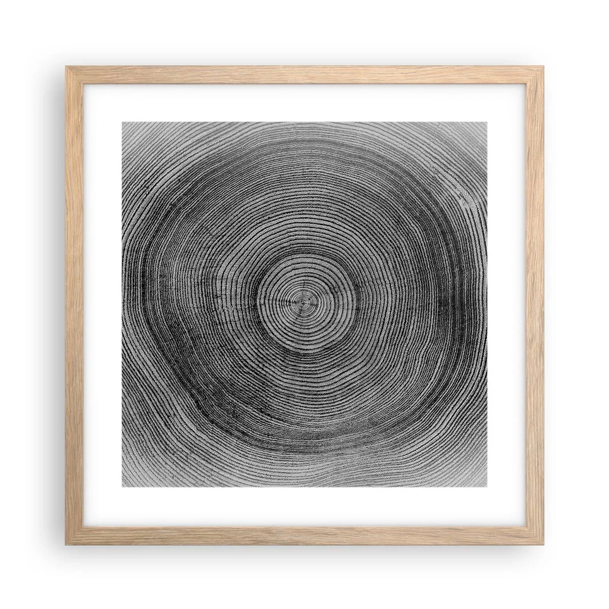 Plagát v ráme zo svetlého duba - Znamenie doby - 40x40 cm