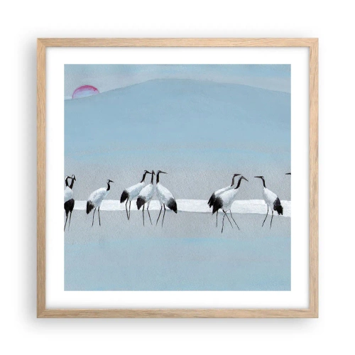 Plagát v ráme zo svetlého duba - Po horúcom dni - 50x50 cm