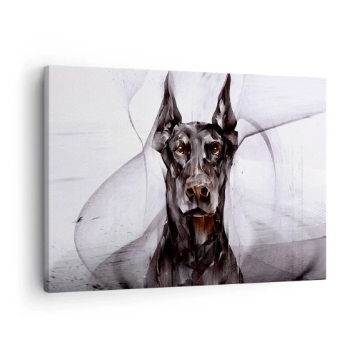 Obraz na plátne - Abstraktný portrét psa v umeleckom prístupe - 70x50cm - Z urodzeného rodu - Moderná nástenná dekorácia do obývacej izby a spálne ARTTOR