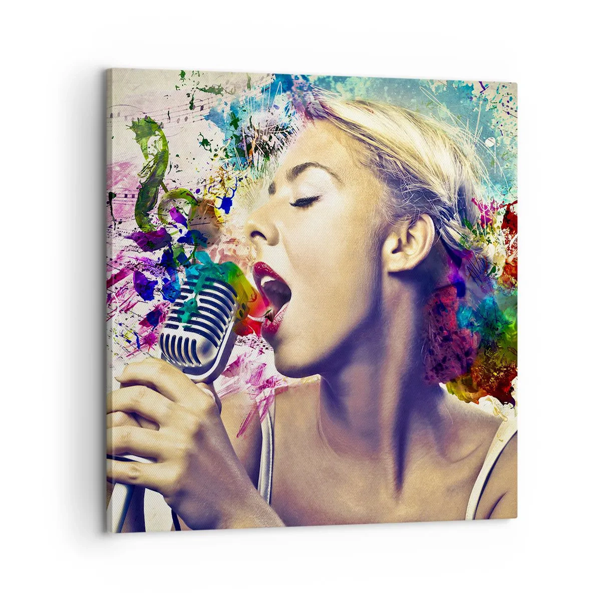 Obraz na plátne - Pomaľovať hlasom svet - 60x60 cm