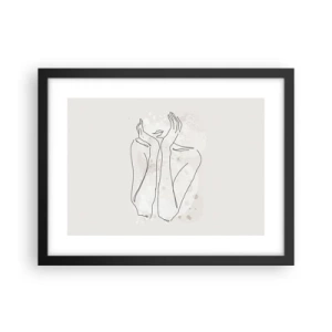 Plagát v čiernom ráme - Zasnený okamih - 40x30 cm