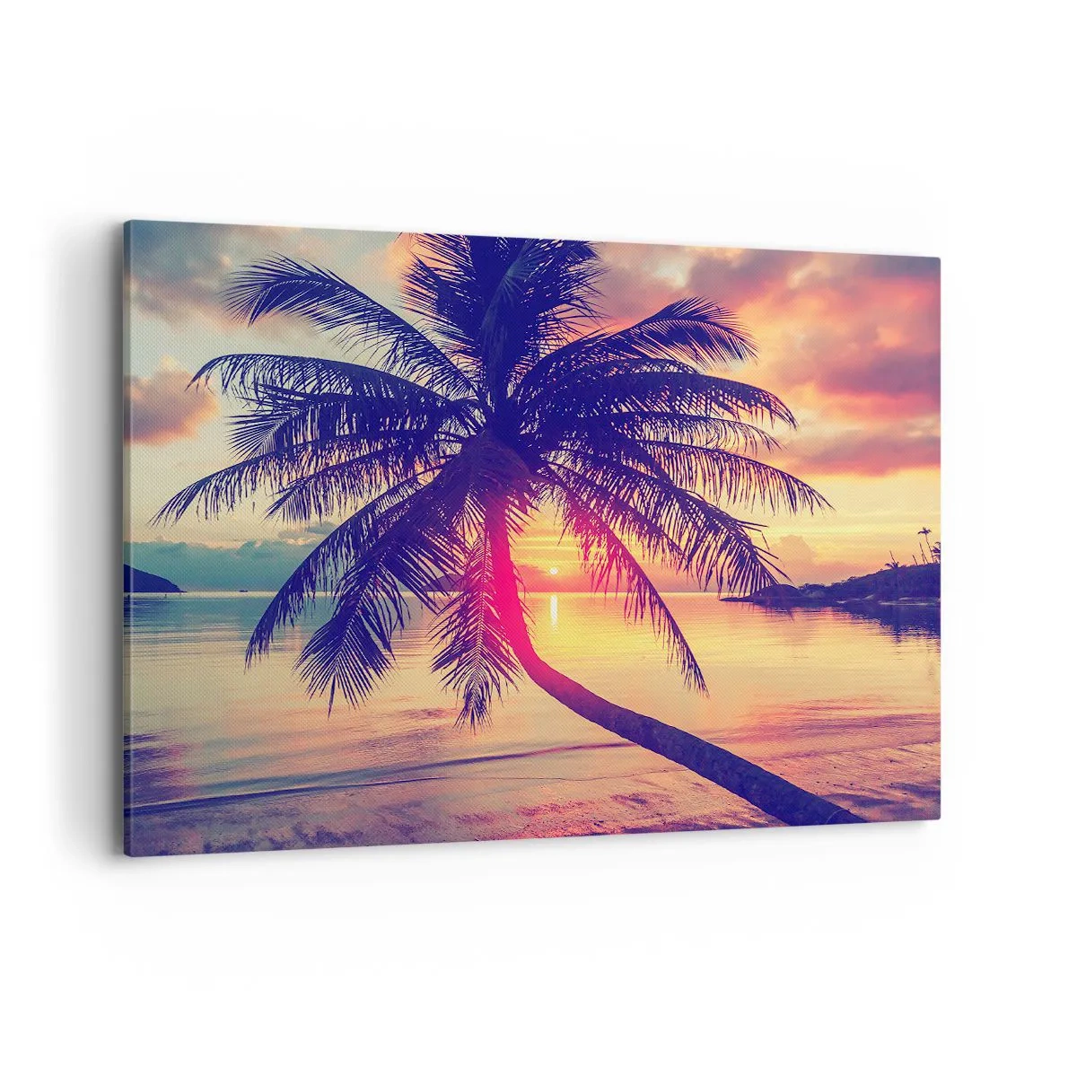 Obraz na plátne - Večer pod palmami - 120x80 cm