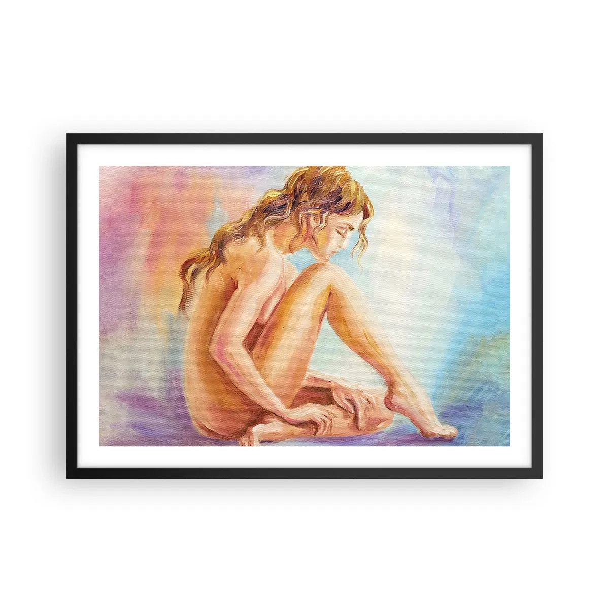Plagát v čiernom ráme - Akt mladosti - 70x50 cm