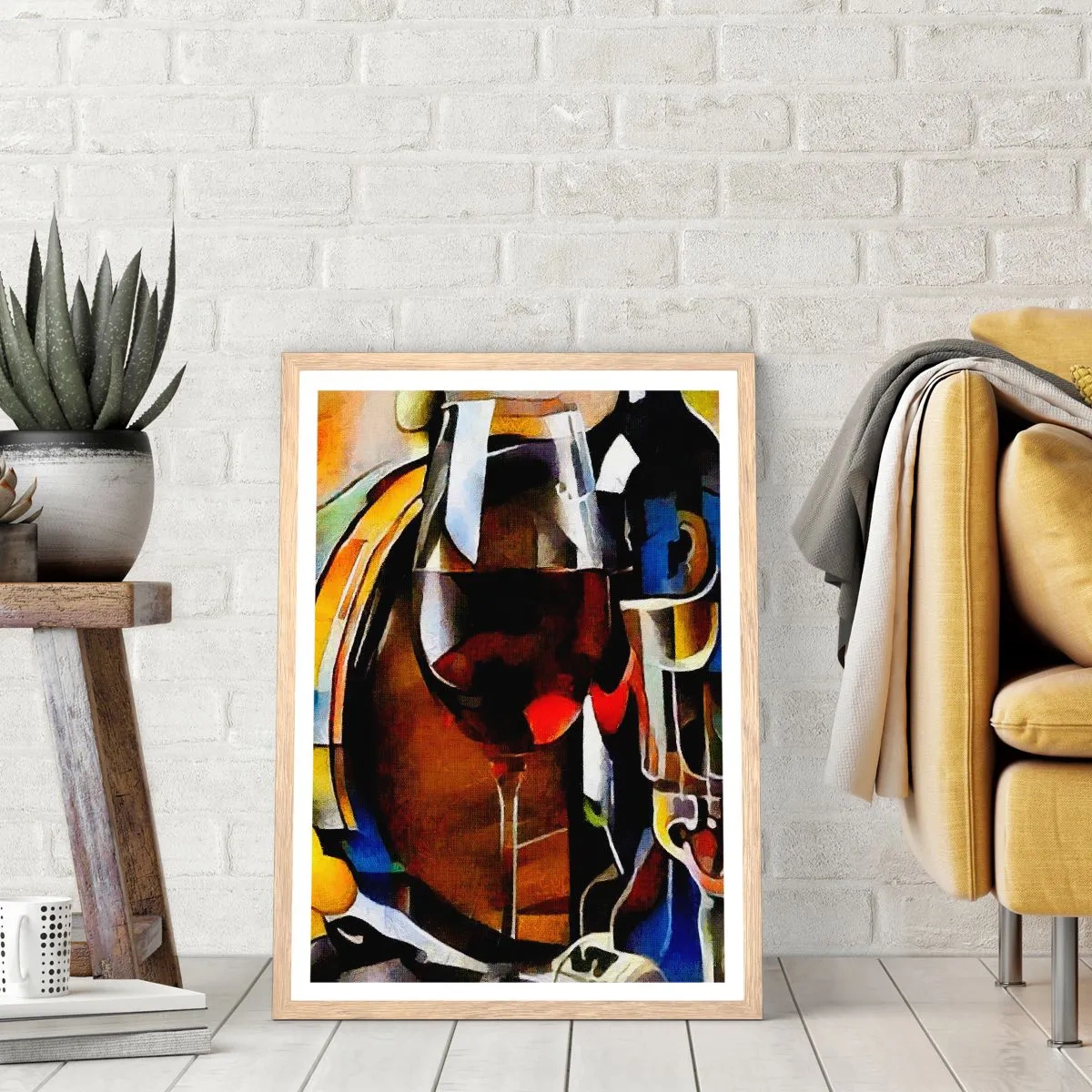 Plagát v ráme zo svetlého duba - Aj svet dostáva farby - 70x100 cm