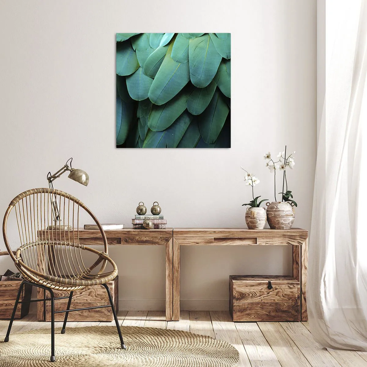 Obraz na plátne - Presnosť papagájovej povahy - 50x50 cm