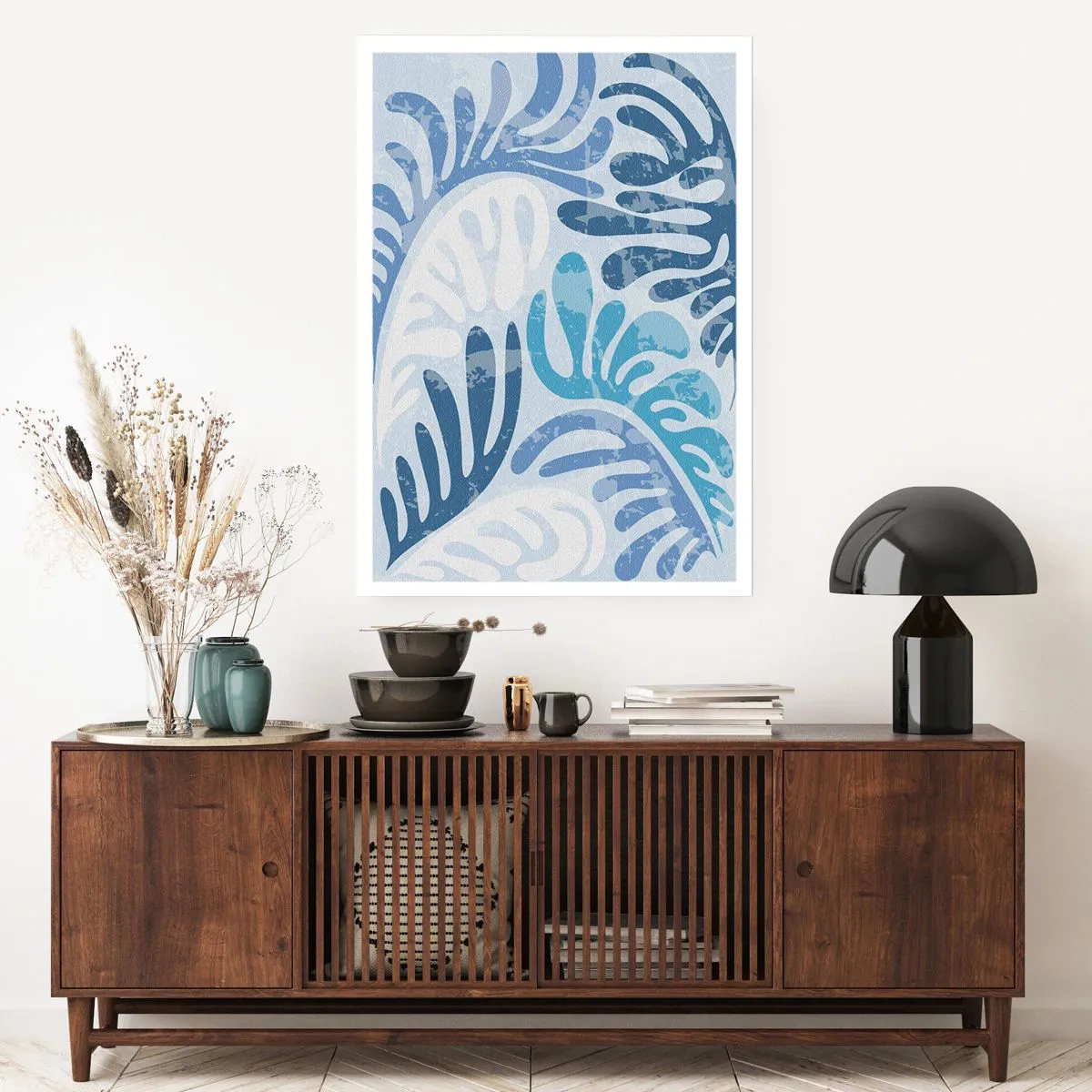 Plagát - Modré papradie - 50x70 cm