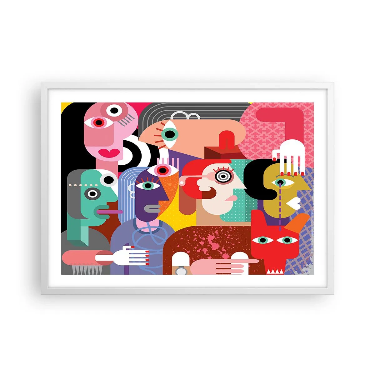 Plagát v bielom ráme - My od pána Picassa - 70x50 cm