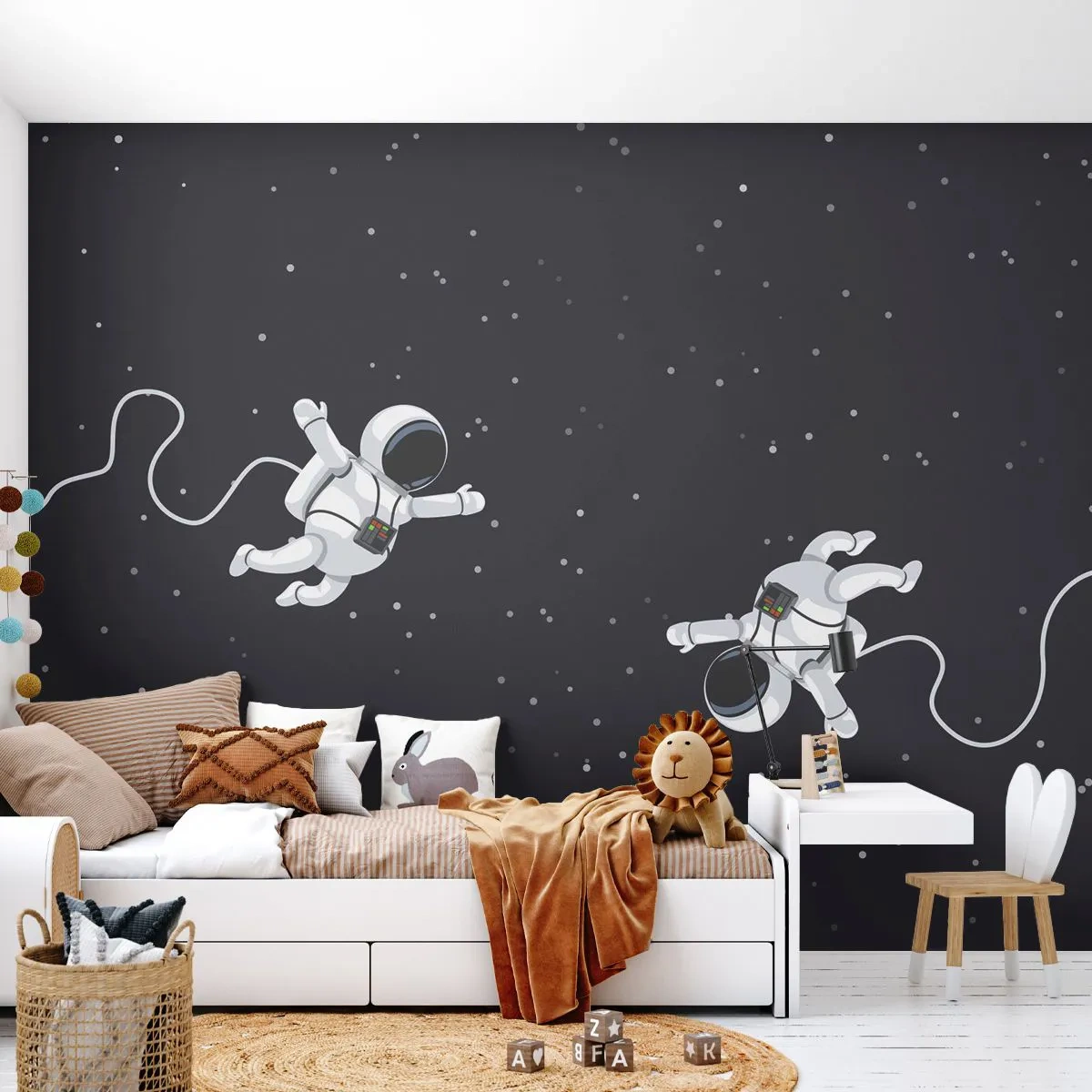 Samolepiaca Fototapeta Deluxe Sticker - Kozmický tanec - Abstrakcia, Astronaut, Kozmos - 250x175 cm