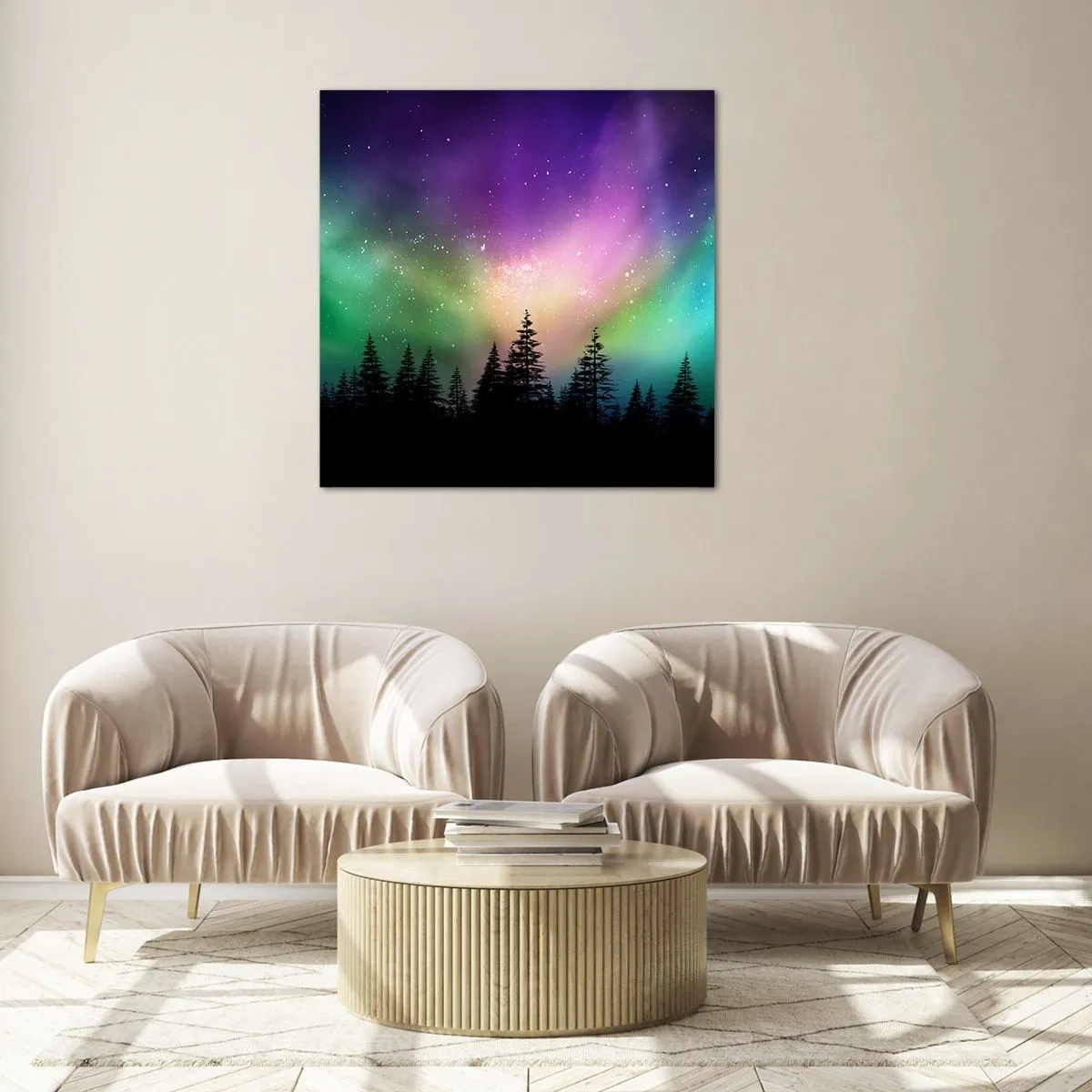 Obraz na skle - Biela mágia - 70x70 cm